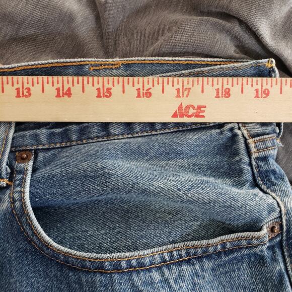 Eddie Bauer Straight Classic Fit Blue Jeans Mens Sz 40Tx36 (39 X‎ 34.5 Actual) - Picture 4 of 15